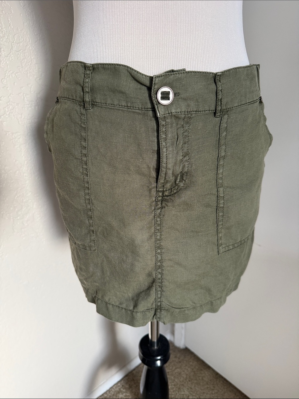 Y2K Michael Stars Women's Linen Utility Skirt